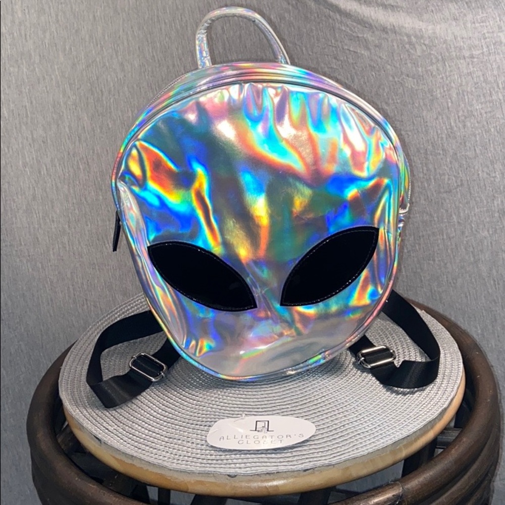 Hot Topic Holographic Medium Sized Alien Backpack